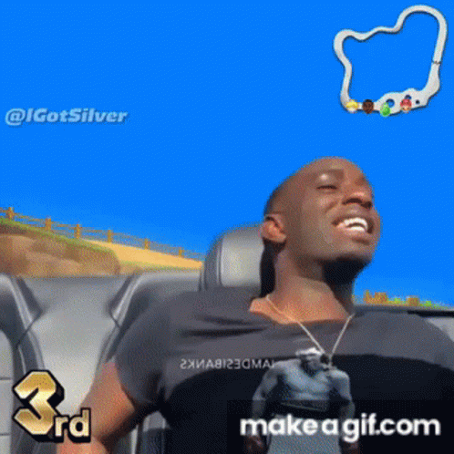 A Man Is Sitting In A Car With The Words 3Rd On The Bottom Right GIF