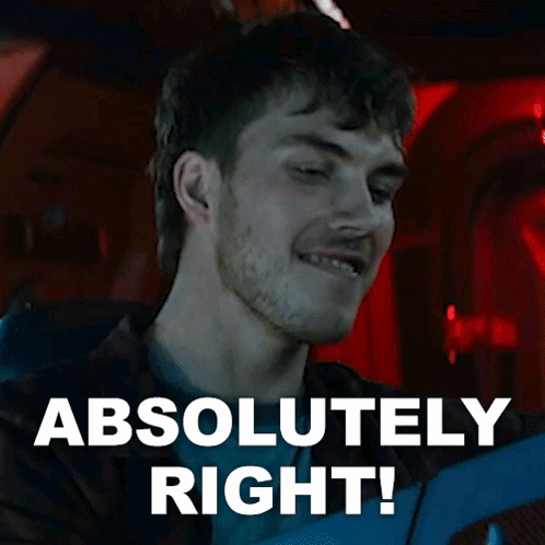 A Man Is Sitting In A Car With The Words " Absolutely Right " Behind Him GIF