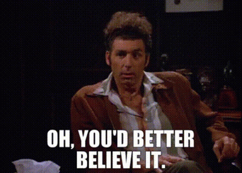 A Man Is Sitting In A Chair With The Words Oh , You 'D Better Believe It GIF