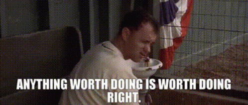 Man Sitting Before American Flag And Motivational Quote GIF