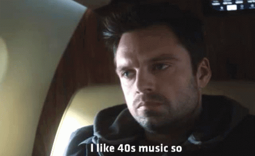 A Man Is Sitting On An Airplane And Says I Like 40S Music So GIF