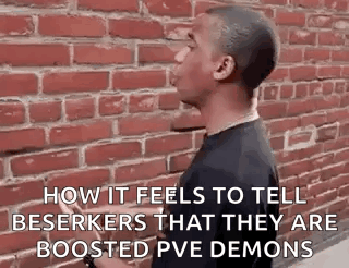 A Man Is Standing In Front Of A Brick Wall And Talking To Another Man . GIF
