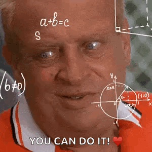 A Man Is Standing In Front Of A Chalkboard With Mathematical Equations On It . GIF