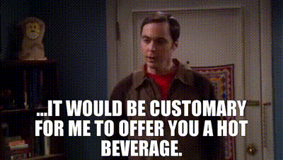 Man Standing In Front Of Door With Big Bang Quote GIF