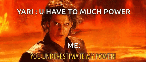 A Man Is Standing In Front Of A Fire With The Words Yari U Have To Much Power Me You Underestimate My Power . GIF