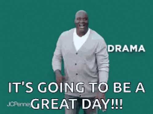 Man Standing In Front Of Green Background Says It's Going To Be A Great Day GIF