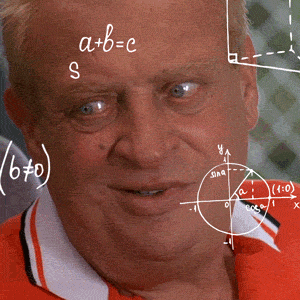 A Man Is Surrounded By Math Equations Including A + B = C And S = 2A GIF