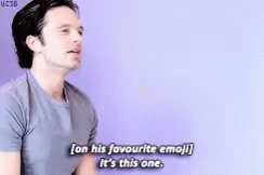 A Man Is Talking About His Favourite Emoji GIF