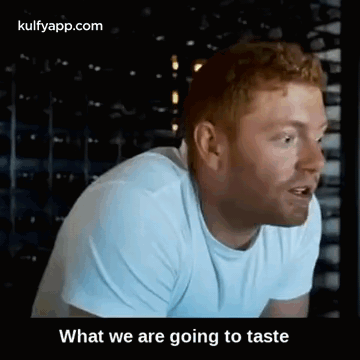 A Man Is Talking About What He Is Going To Taste . GIF