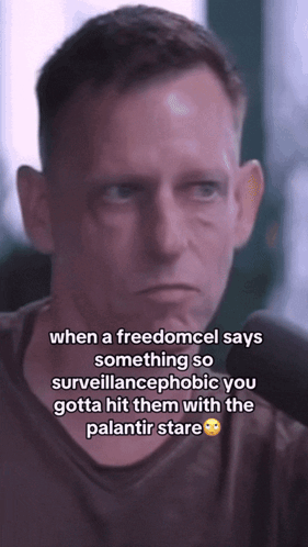 A Man Is Talking Into A Microphone And Says When A Freedomcel Says Something GIF