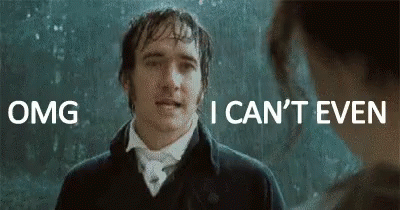 A Man Is Talking To A Woman In The Rain And Says `` I Can T Even '' . GIF