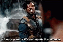 A Man Is Talking To Another Man And Says `` I Lived My Entire Life Waiting For This Moment '' . GIF