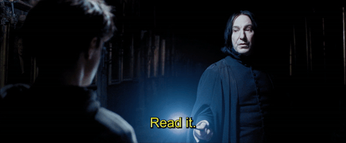 A Man Is Talking To Another Man With The Words Read It Above Him GIF