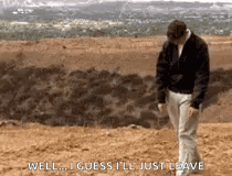 A Man Is Walking On The Beach And Says Well I Guess I 'Ll Just Leave . GIF