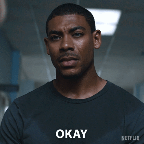Man Wearing Black Okay Shirt GIF