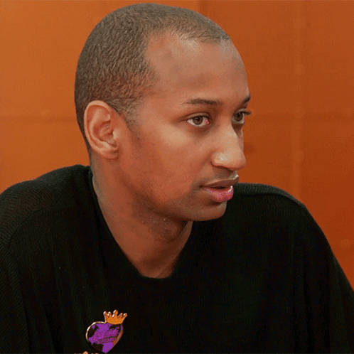 Man Wearing Black Shirt Saying Yup GIF