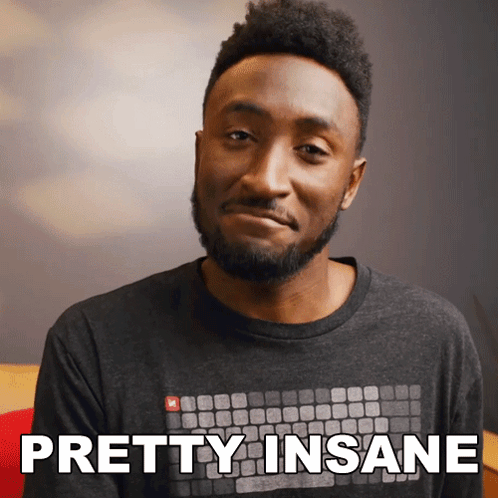A Man Is Wearing A Shirt That Says Pretty Insane On It GIF