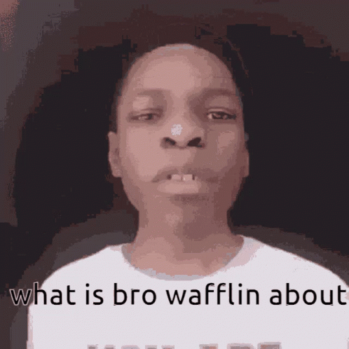 Man In White Shirt Asking What Is Bro Wafflein About GIF