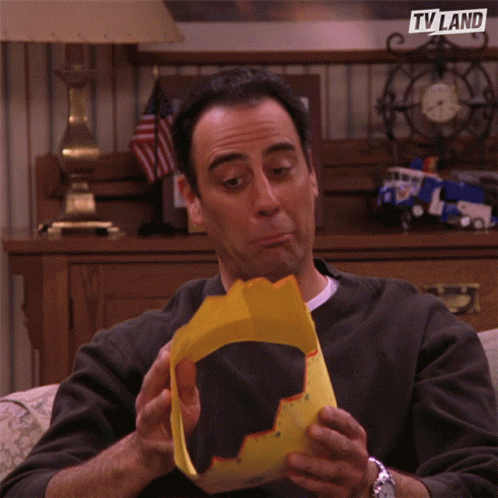 A Man Is Wearing A Yellow Crown And The Tv Land Logo Is Visible GIF