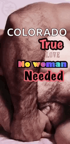 A Man Laying On A Bed With The Words Colorado True Love No Woman Needed Above Him GIF