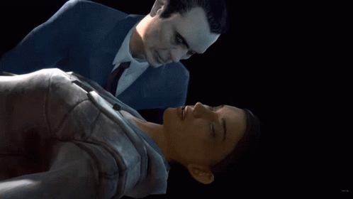 A Man Laying On A Woman With The Words Prepare For Unforse Above Him GIF