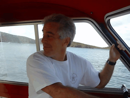 A Man On A Boat Wearing A White Shirt That Says " Sydney " GIF