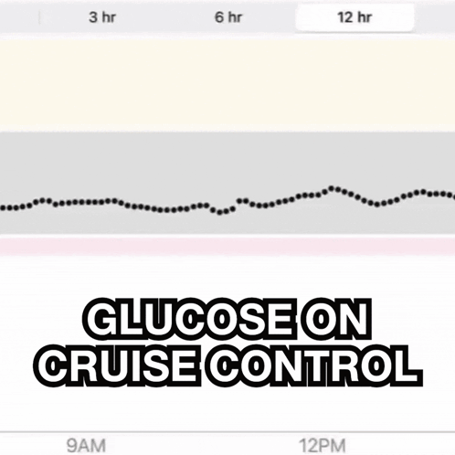 A Man On A Surfboard With The Words Glucose On Cruise Control GIF