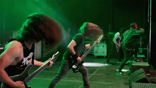 A Man Playing A Guitar With A Shirt That Says ' Almost Gone ' On It GIF