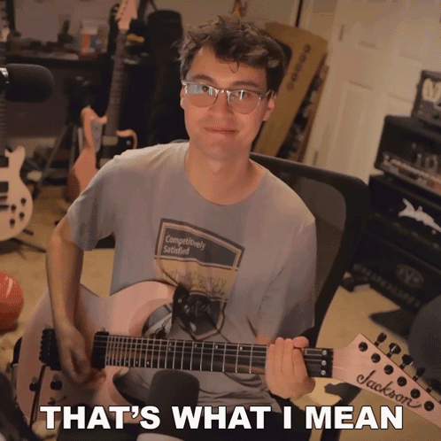 Man Playing Jackson Guitar With That's What I Mean GIF