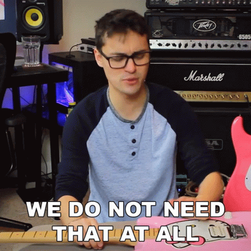 Man Playing Pink Guitar We Do Not Need That At All GIF