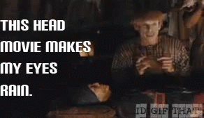 A Man Playing Cards With A Caption That Says This Head Movie Makes My Eyes Pain . GIF