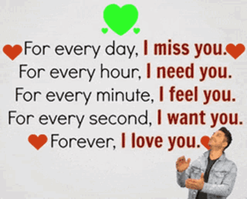 A Man Praying In Front Of A Sign That Says For Every Day I Miss You GIF
