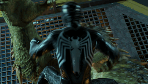 A Man Riding On The Back Of A Monster With Sharp Claws GIF