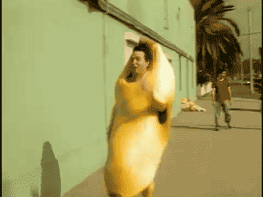 A Man Running Banana Meme GIF