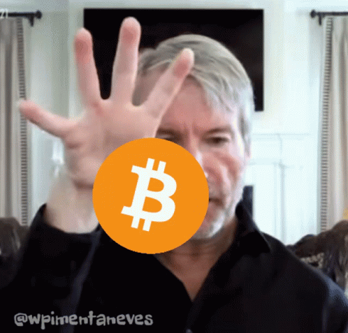 Man's Hand Behind B Circle GIF