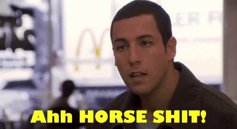 A Man Says Ahh Horse Shit In Front Of A Mcdonalds Sign GIF