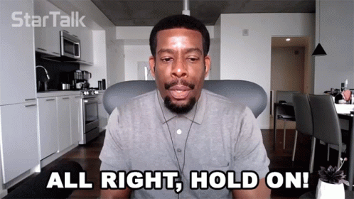 A Man Says " All Right Hold On " In A Video GIF