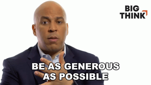 Man Saying Be As Generous As Possible GIF
