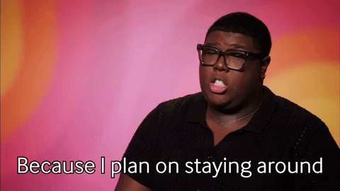 Man Saying Because I Plan On Staying Around GIF