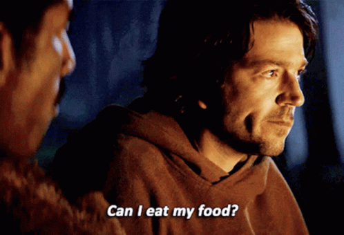 Man Asking Can I Eat My Food GIF