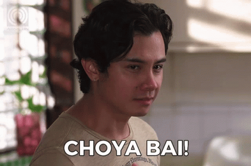 A Man Says Choya Bai While Looking At Something GIF