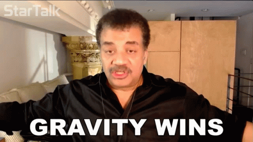 A Man Says Gravity Wins In A Video GIF