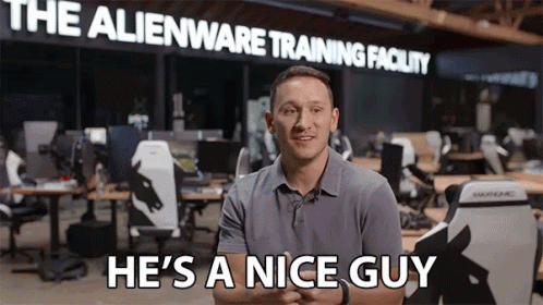 A Man Says He 'S A Nice Guy In Front Of A Training Facility GIF