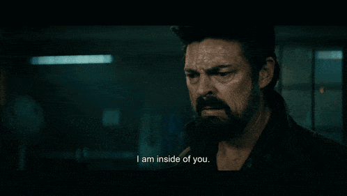 A Man Says I Am Inside Of You In A Dark Room GIF