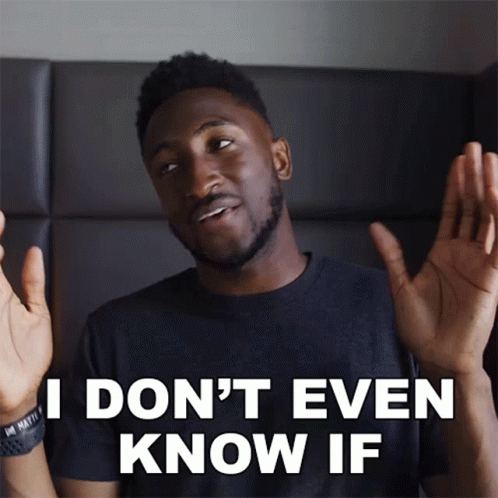A Man Says " I Don 'T Even Know If " With His Hands In The Air GIF