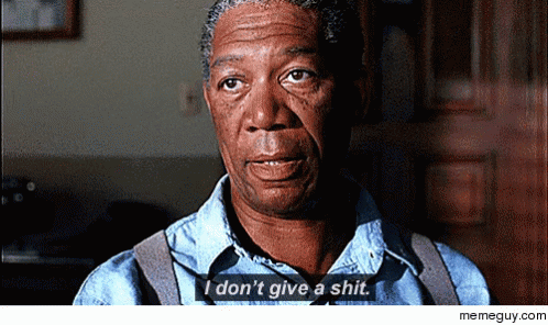 A Man Says " I Don 'T Give A Shit " In A Movie Scene GIF