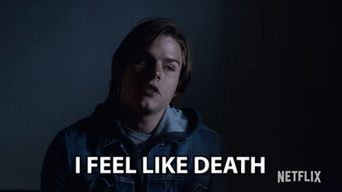 a man says i feel like death in a dark room
