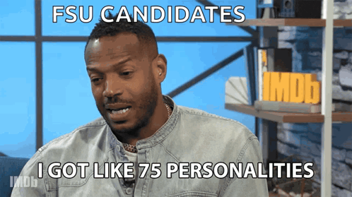 a man says i got like 75 personalities