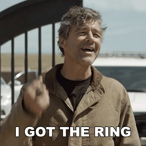 a man says i got the ring while giving the middle finger