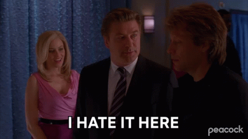 A Man Says I Hate It Here In Front Of A Woman GIF
